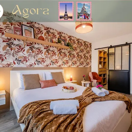 Agora By Kleidos - Bel Appartement T3-6 Personnes, Disney 10 Mn, Parking Gratuit Magny-le-Hongre Exterior photo